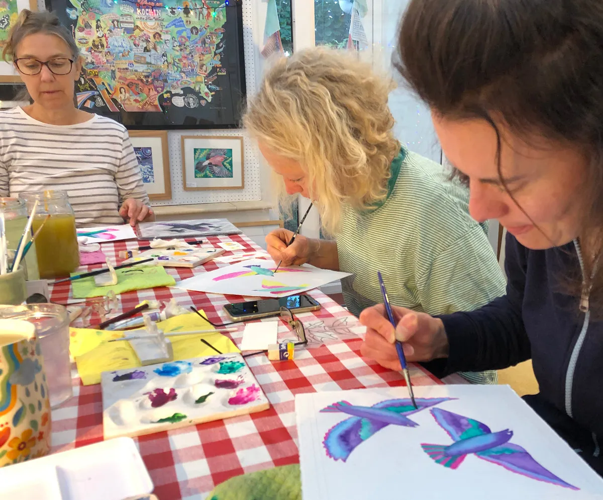 A painting workshop afternoon with artist Jane Tomlinson