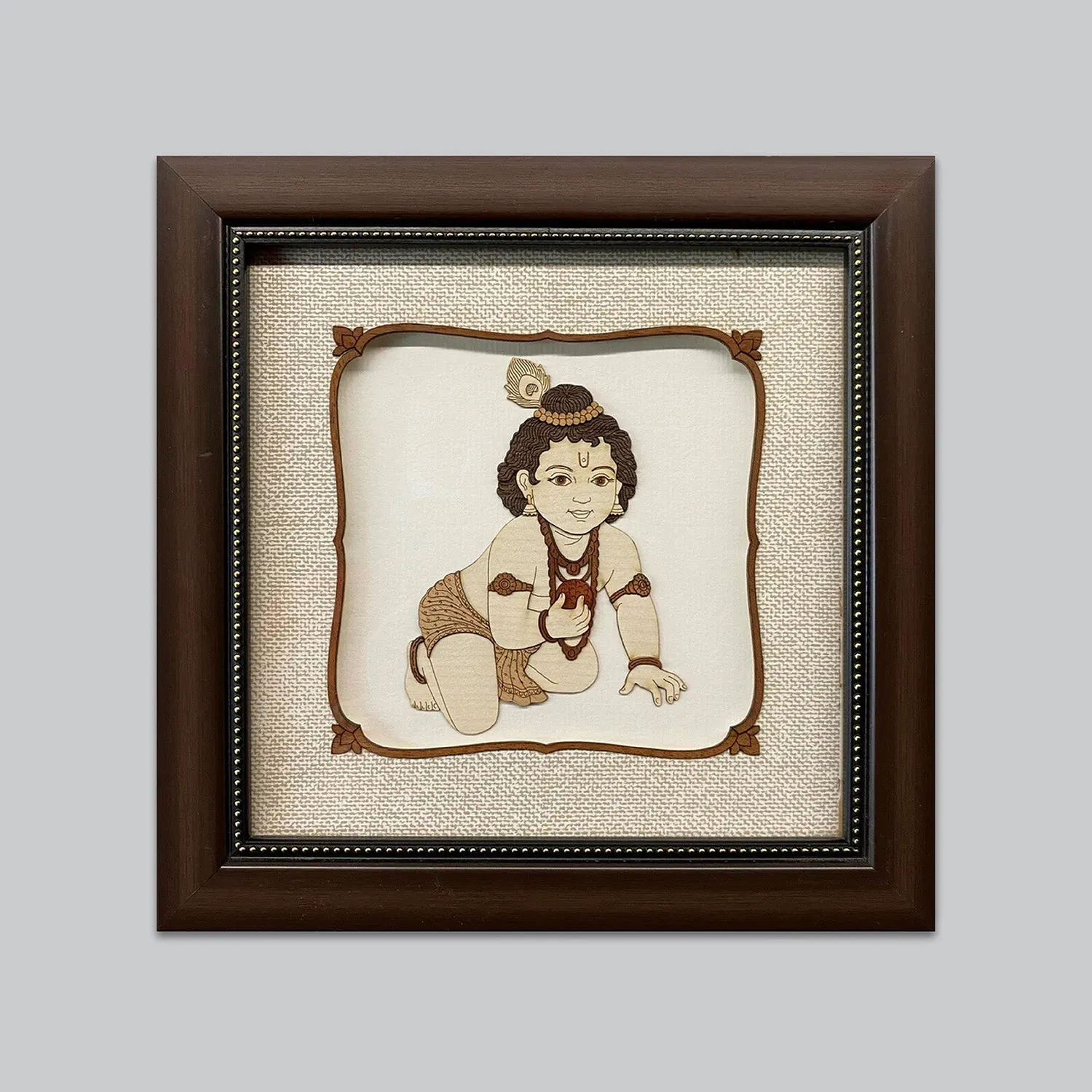 Balkrishna Wood Art Frame 8 in x 8 in