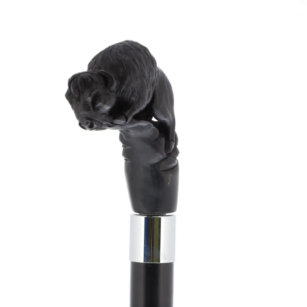 Bison Dark Buffalo Horn Handle Collector Cane w/Custom Shaft and Collar