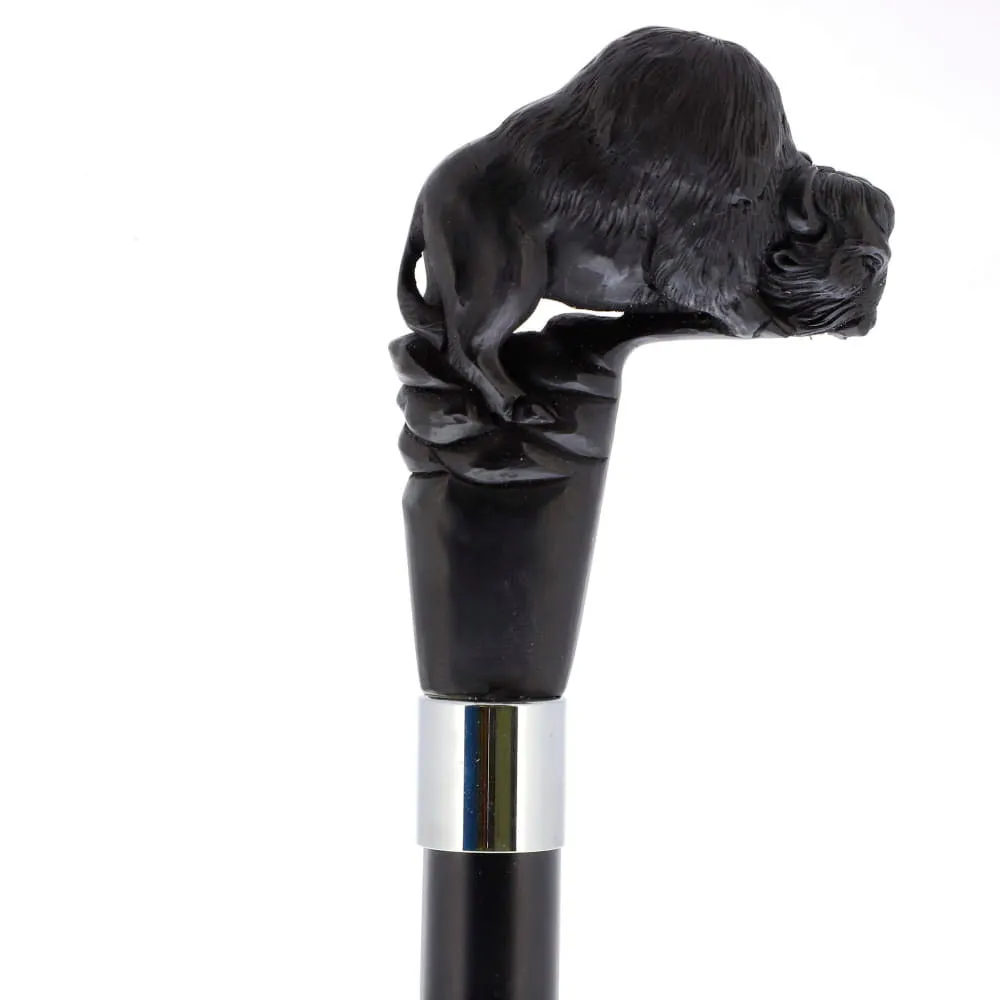 Bison Dark Buffalo Horn Handle Collector Cane w/Custom Shaft and Collar