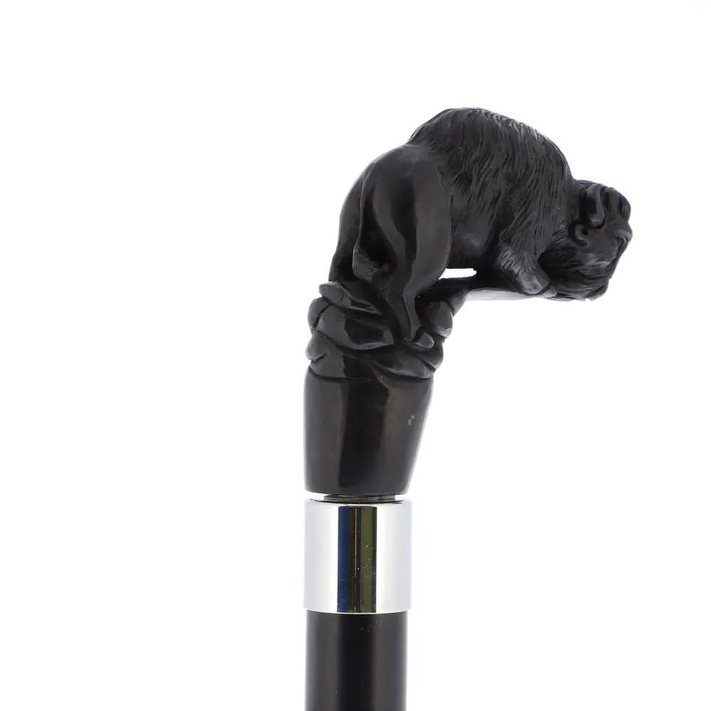 Bison Dark Buffalo Horn Handle Collector Cane w/Custom Shaft and Collar