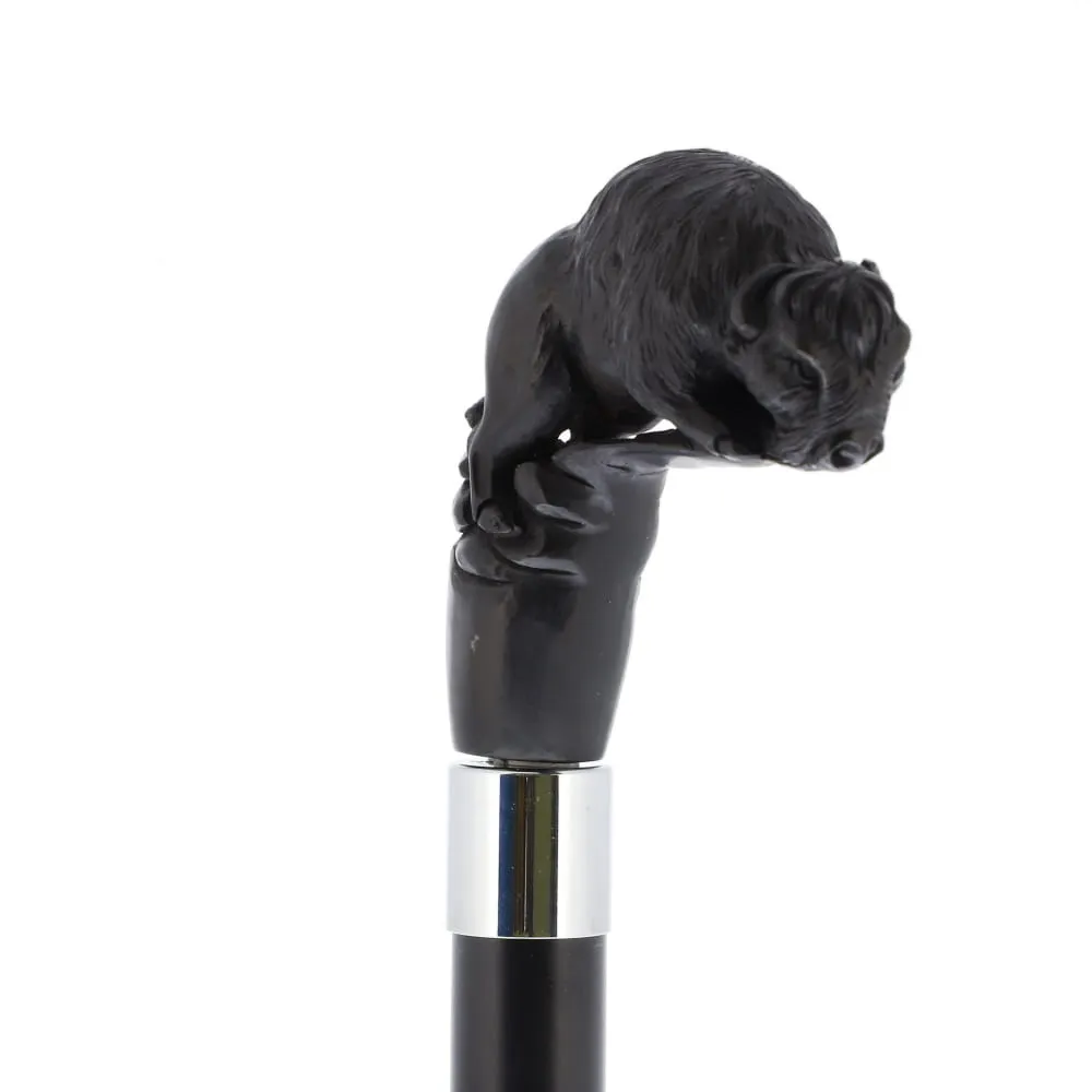 Bison Dark Buffalo Horn Handle Collector Cane w/Custom Shaft and Collar