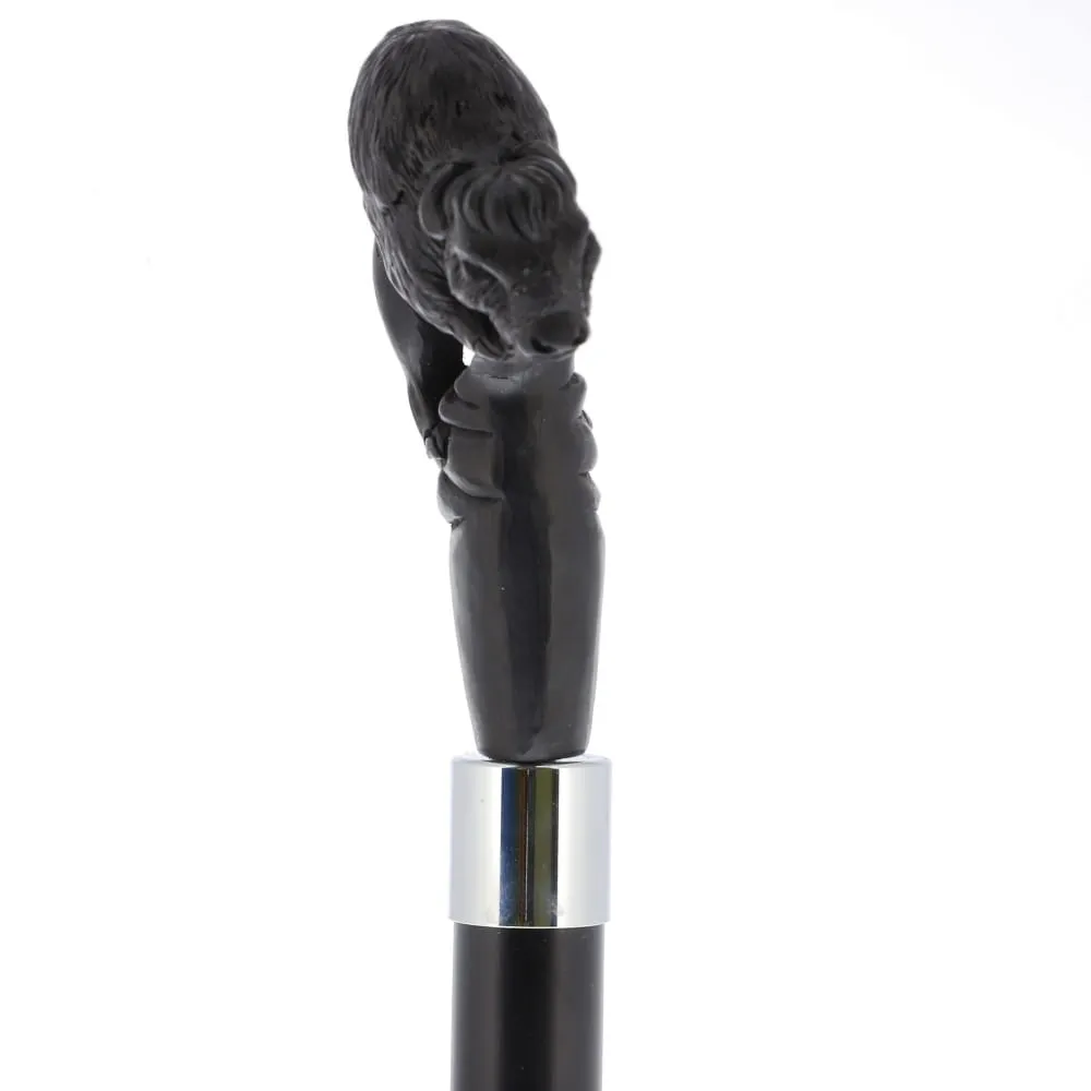 Bison Dark Buffalo Horn Handle Collector Cane w/Custom Shaft and Collar