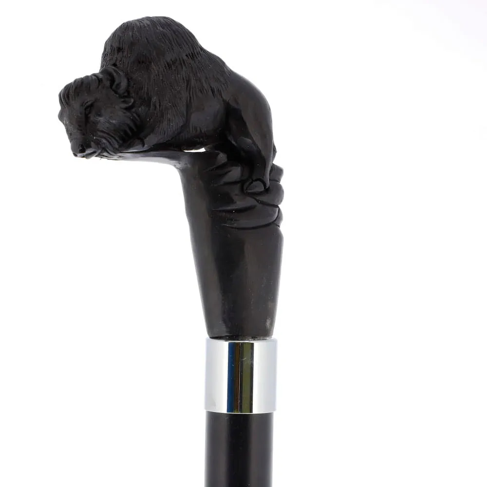 Bison Dark Buffalo Horn Handle Collector Cane w/Custom Shaft and Collar