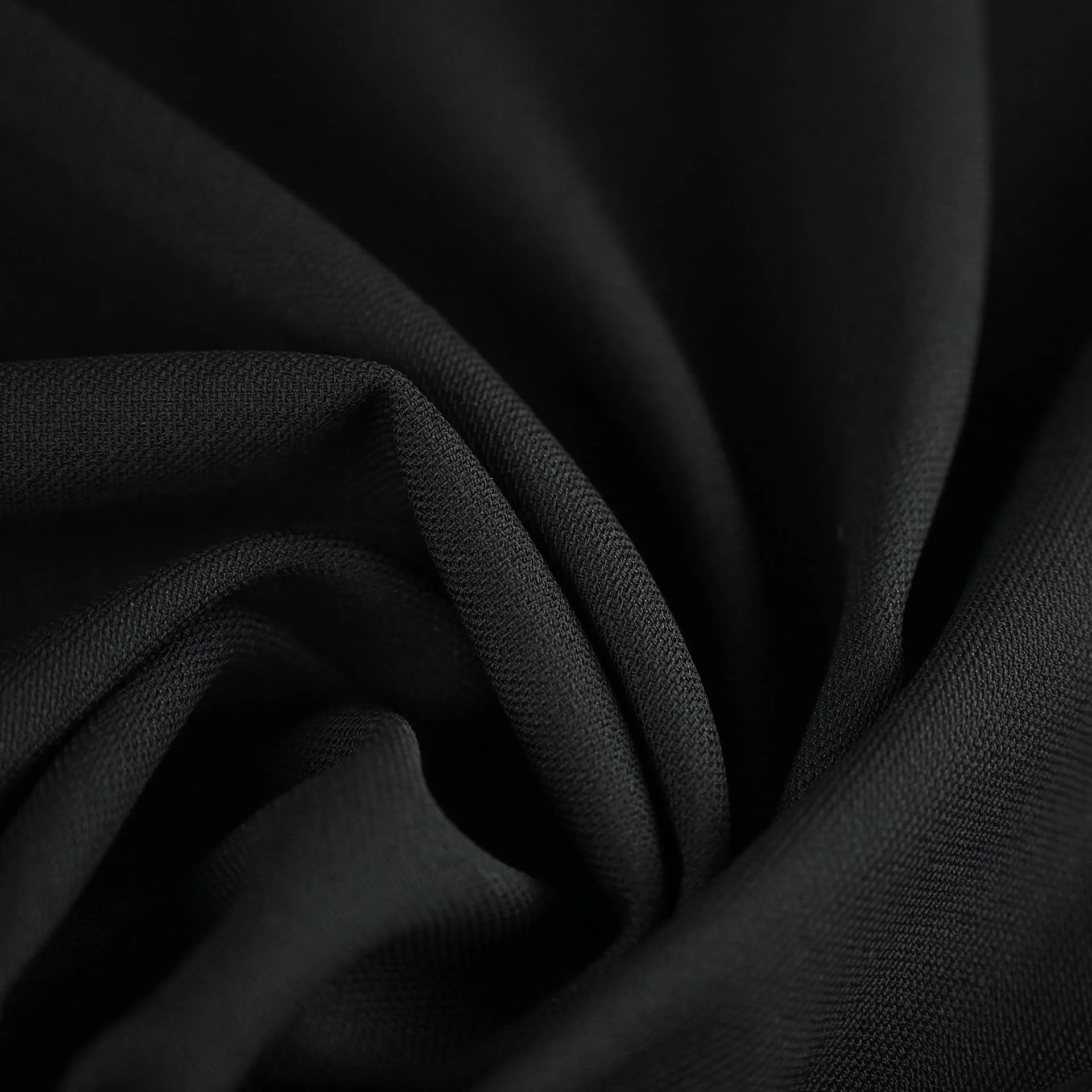Black Wool Stretch Fabric 4059
