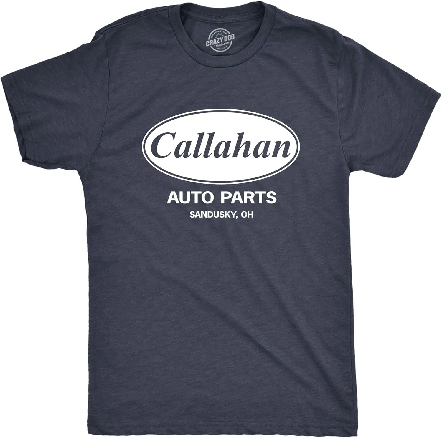 Crazy Dog Mens Callahan Auto Parts T Shirt Funny Graphic Novelty Tee