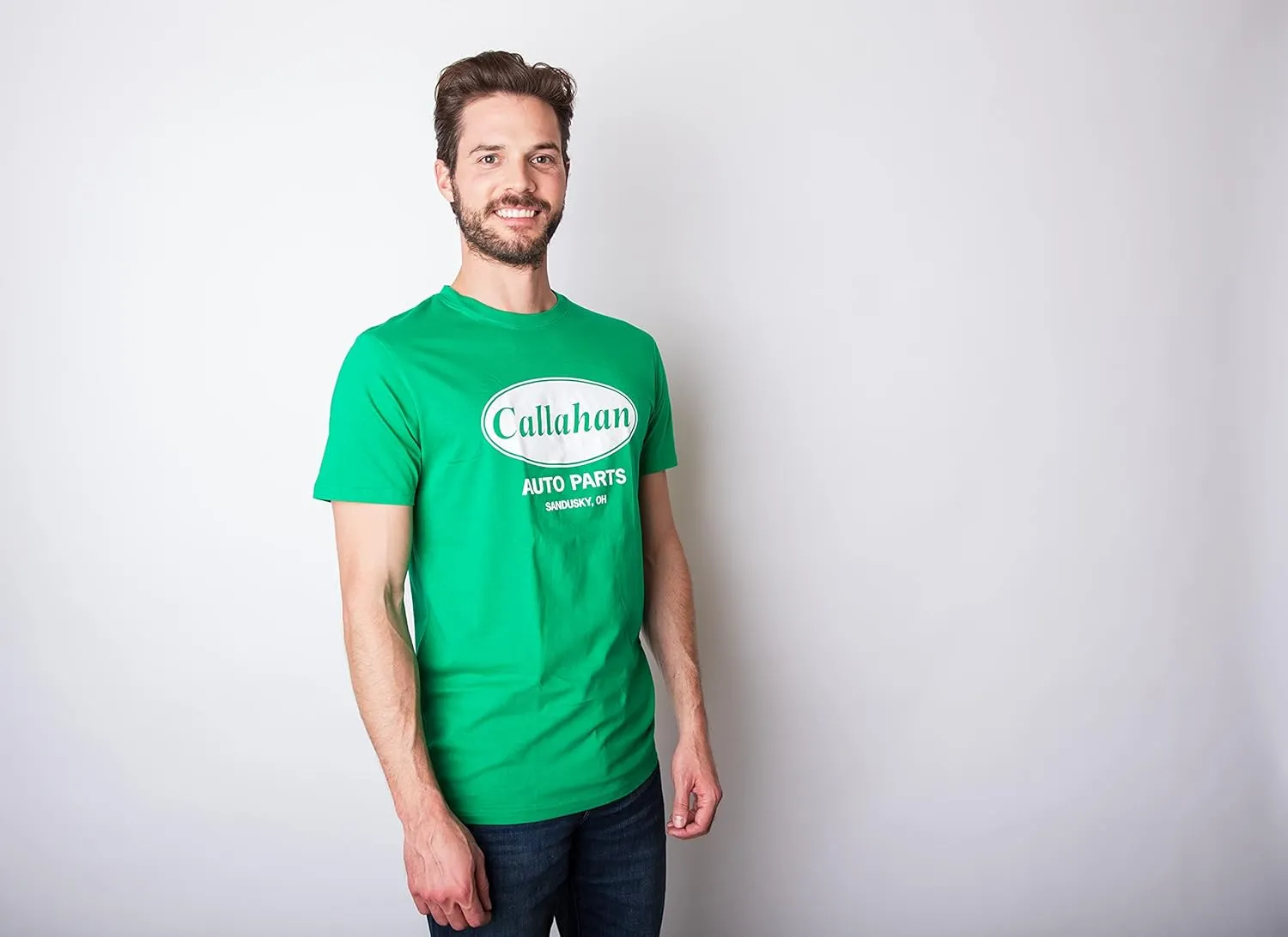 Crazy Dog Mens Callahan Auto Parts T Shirt Funny Graphic Novelty Tee
