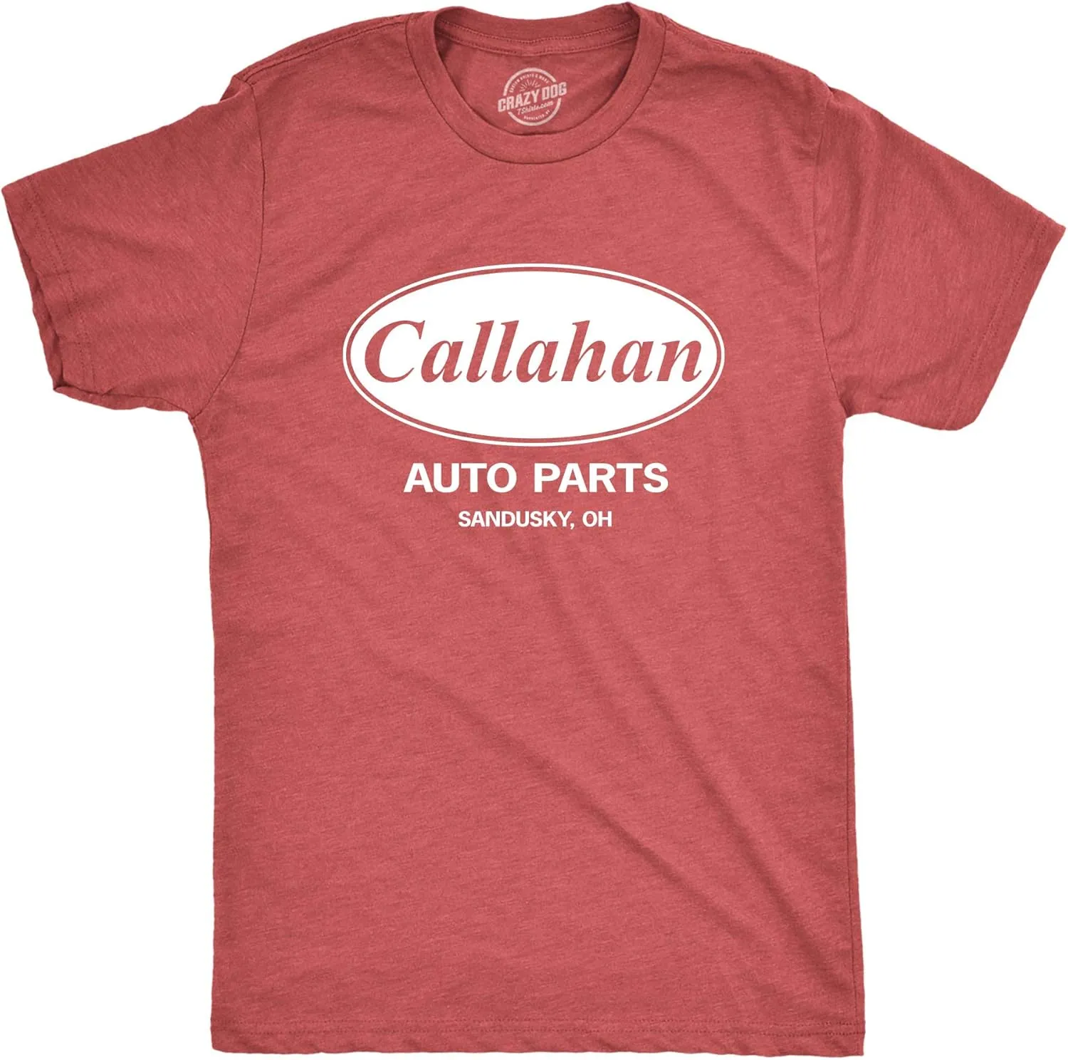 Crazy Dog Mens Callahan Auto Parts T Shirt Funny Graphic Novelty Tee