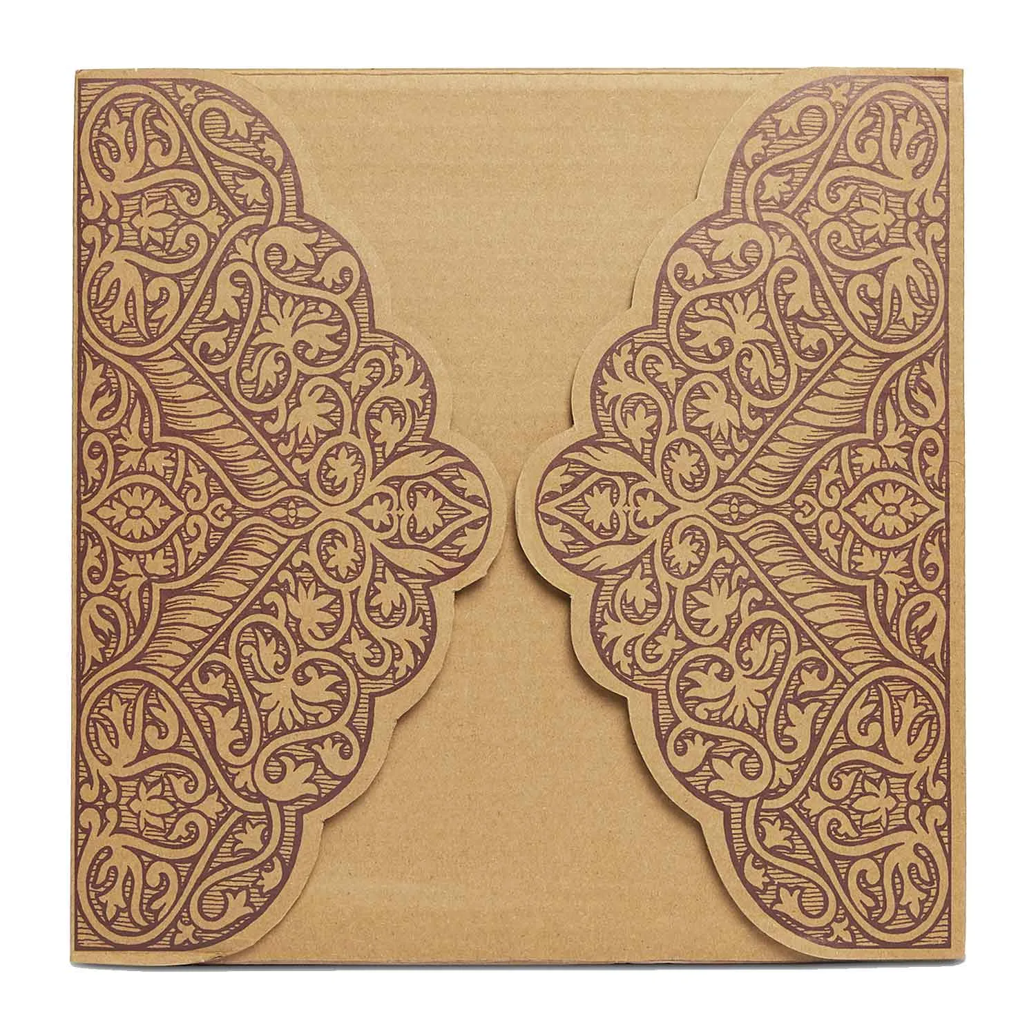 Floral Design Wood Art Frame 8 in x 8 in