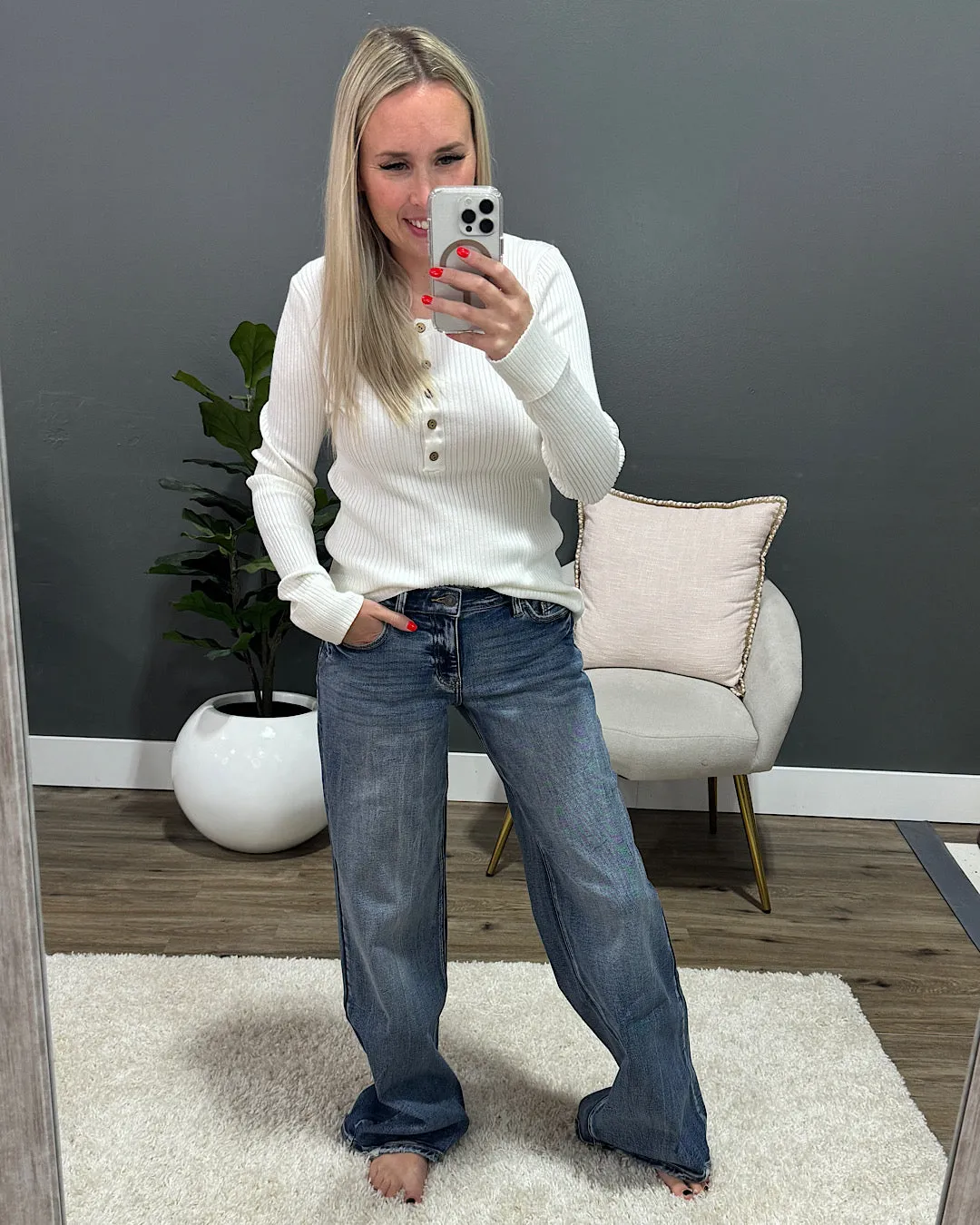 Elena Non-Distressed Wide-Leg Jeans by KanCan - Premium Quality Denim