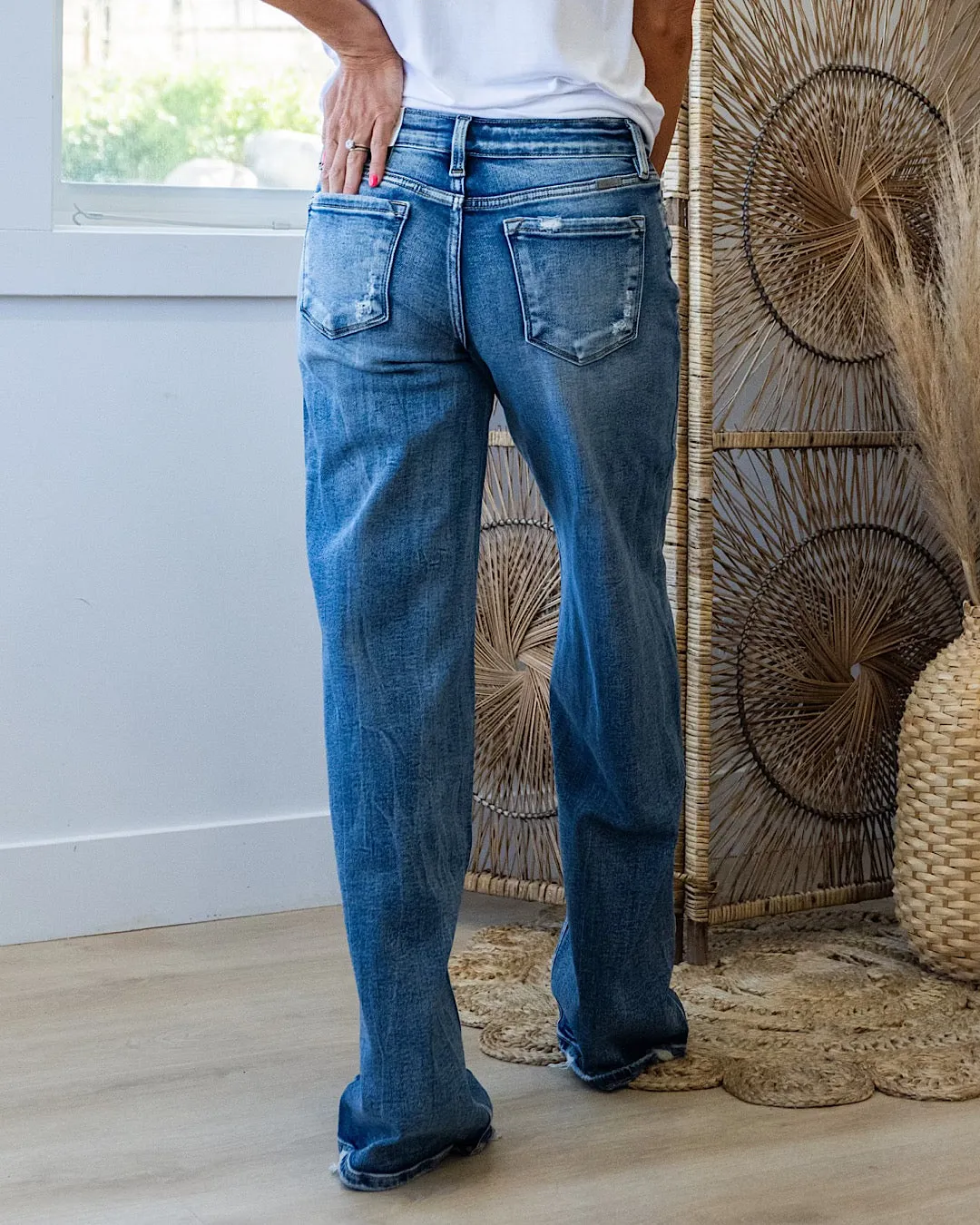 Elena Non-Distressed Wide-Leg Jeans by KanCan - Premium Quality Denim