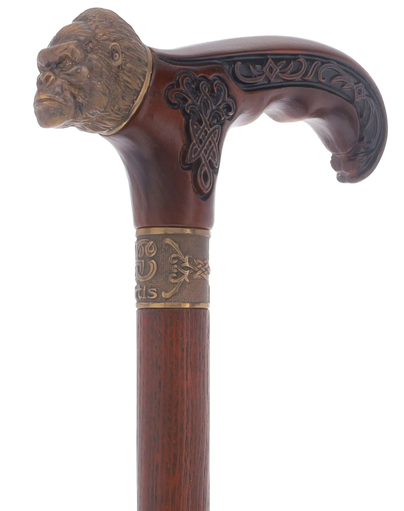 King Kong: Bronze Artisan Intricate Detail Design Cane