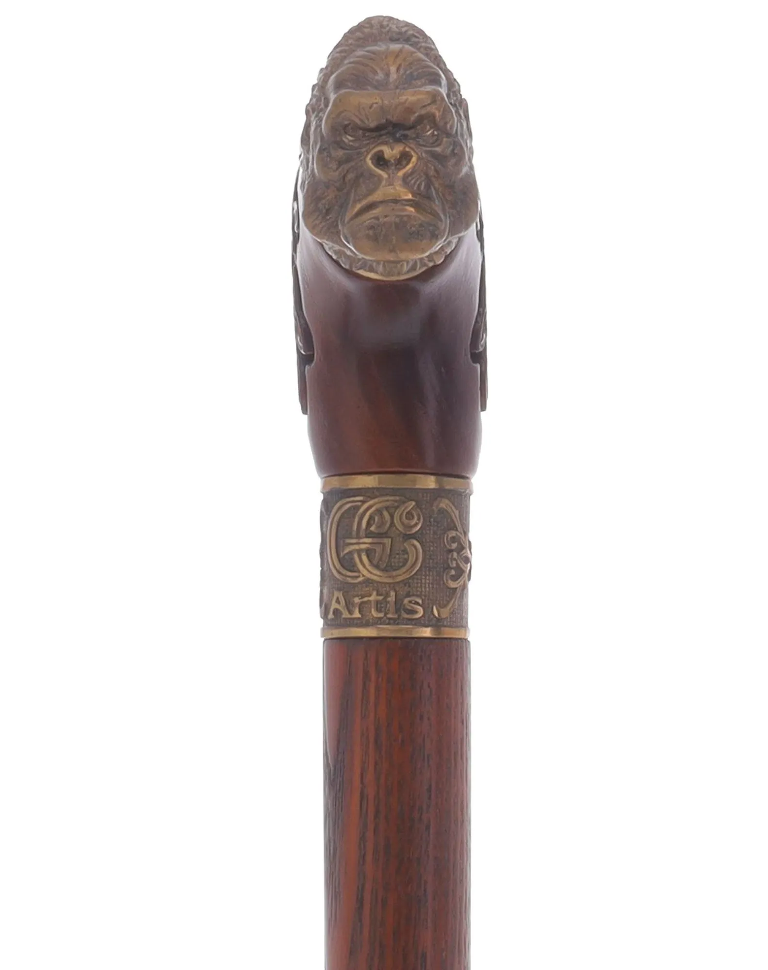 King Kong: Bronze Artisan Intricate Detail Design Cane