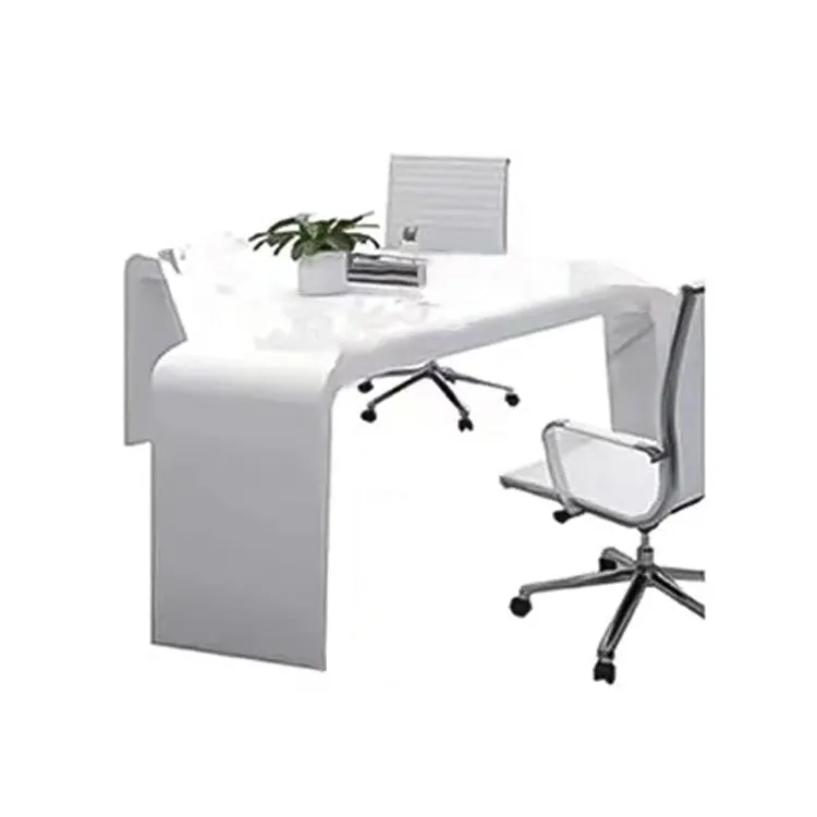 Lacquered reception and negotiation triangle business conference table and chairs HYZ-1071