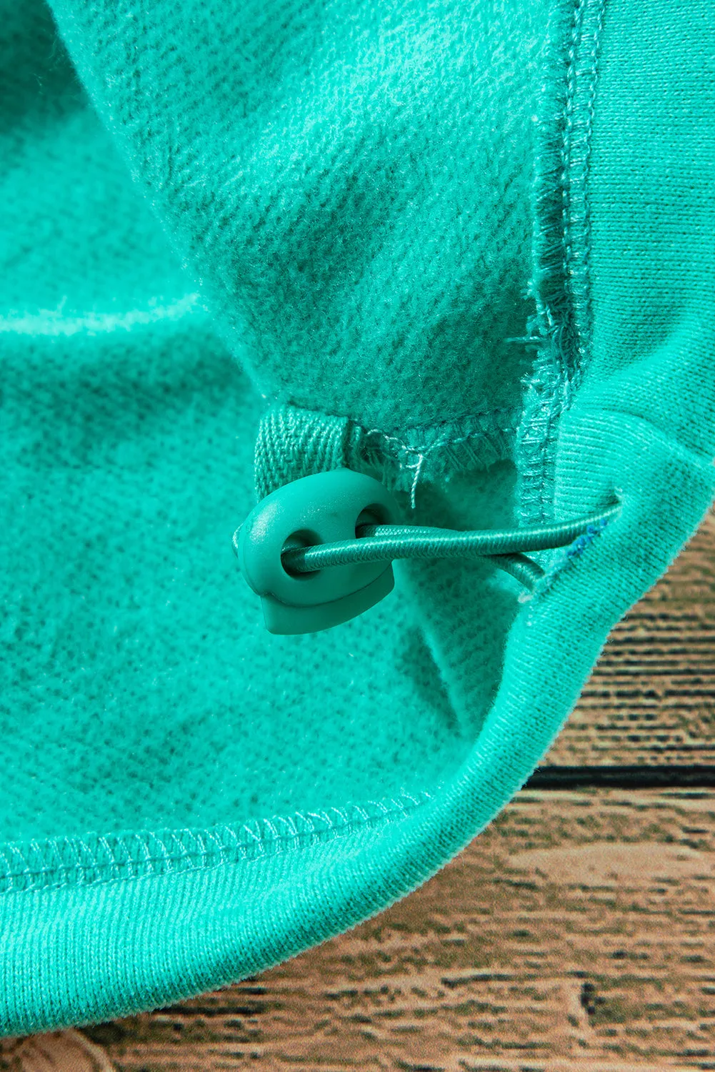 Light Grey Fleece Lined Half Zipper Kangaroo Pockets Loose Hoodie