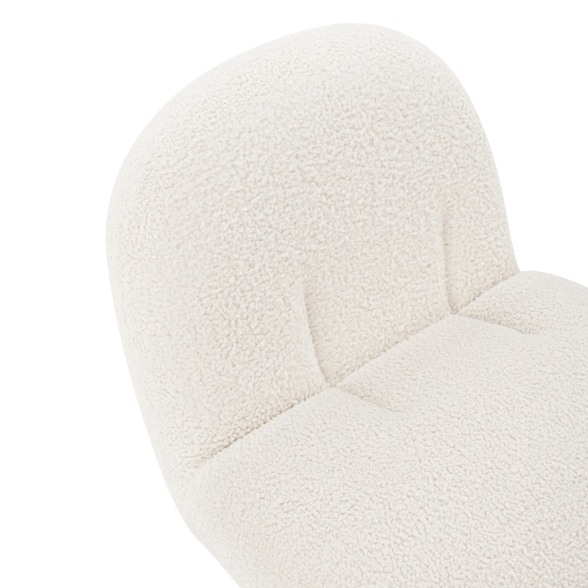 Manhattan Comfort Modern Edina Boucle Accent Chair in White - Set of 2