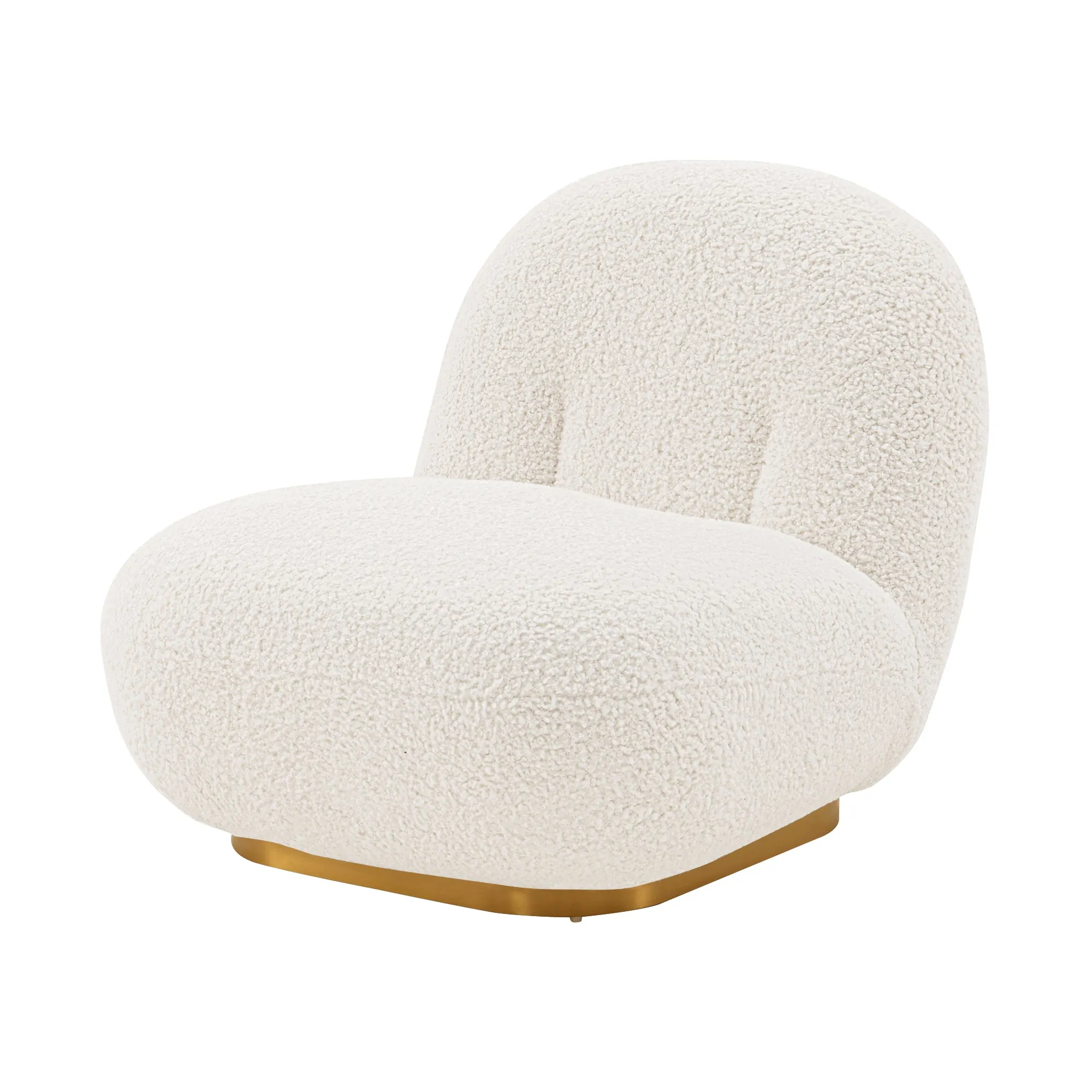 Manhattan Comfort Modern Edina Boucle Accent Chair in White - Set of 2