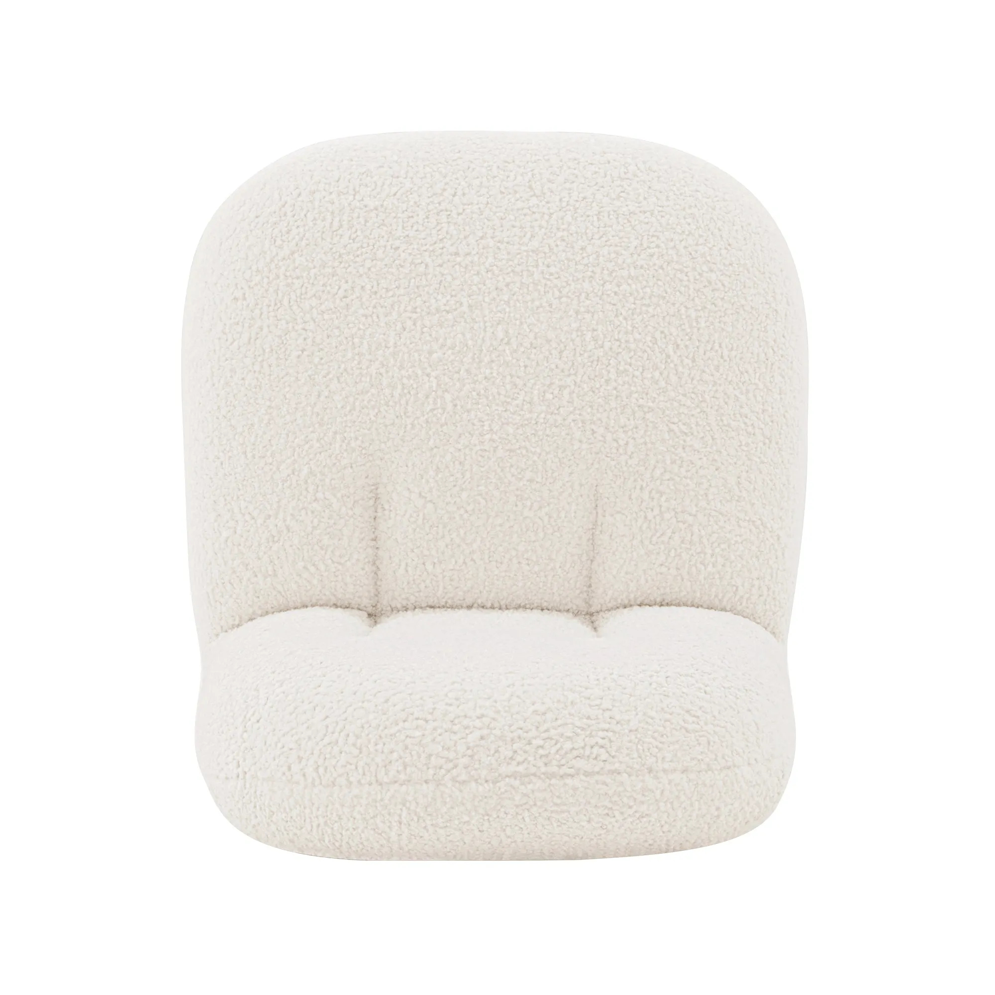 Manhattan Comfort Modern Edina Boucle Accent Chair in White - Set of 2