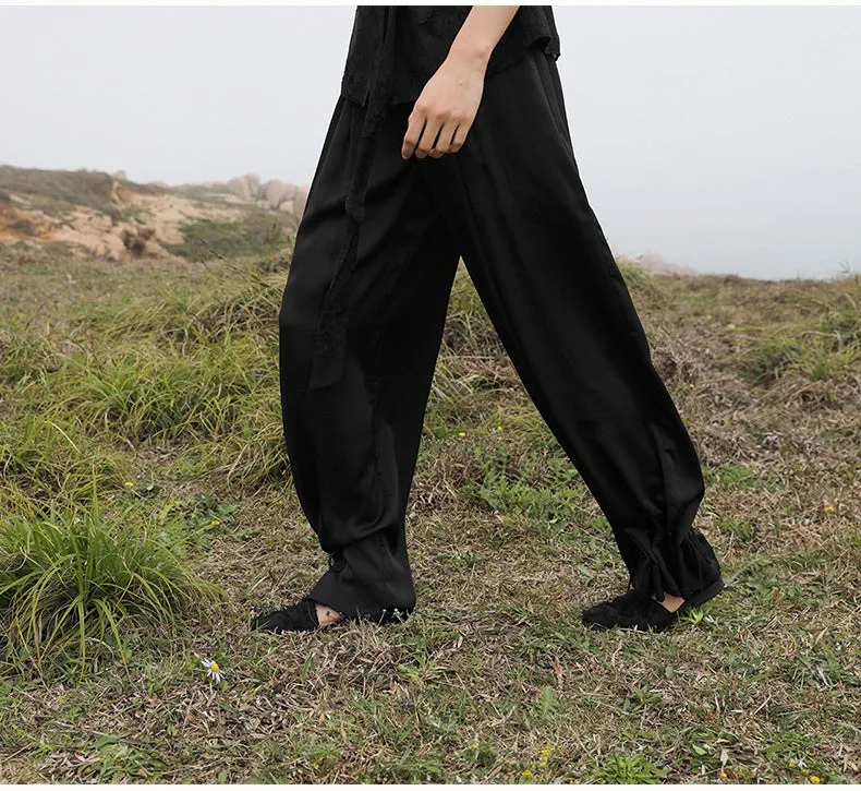 Original Design Women's Long Trousers Loose Casual Waist Nine-point Harem Pants
