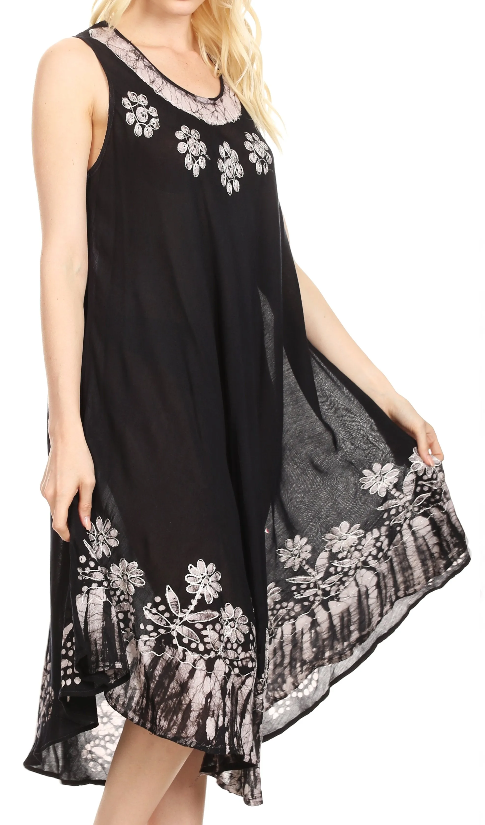 Sakkas Tina Women's Casual Summer Maxi Loose Fit Sleeveless Tank Dress