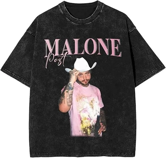 Singer Graphic T Shirts Washed Short Sleeve Music Retro Loose Hip Hop Tee Women Men