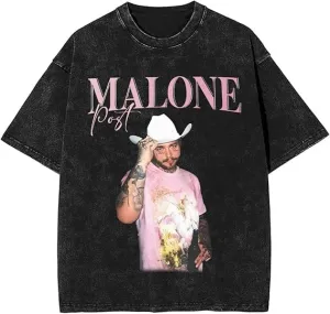 Singer Graphic T Shirts Washed Short Sleeve Music Retro Loose Hip Hop Tee Women Men
