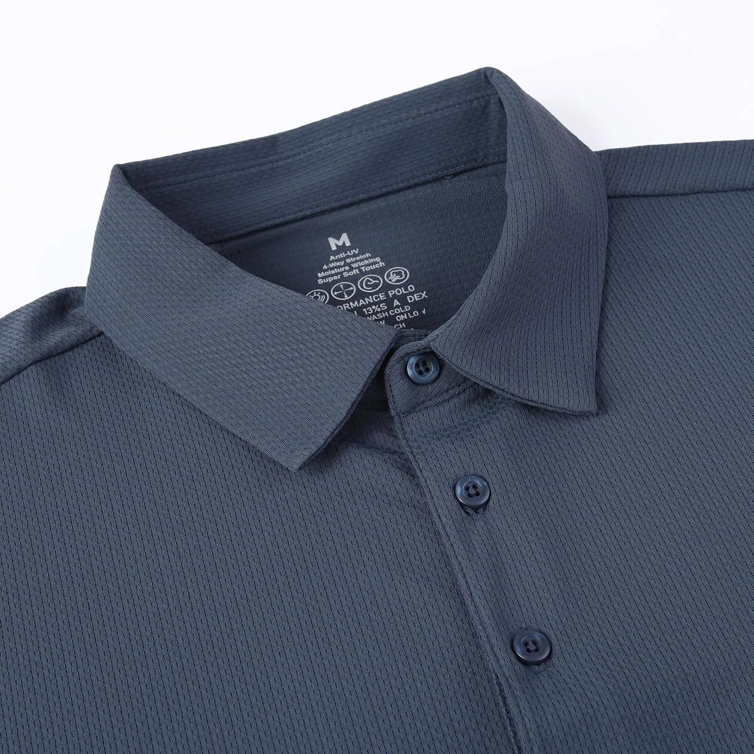 WARHORSEE Mens Golf Shirt Short Sleeve Striped Golf Polo Shirts for Men Moisture Wicking Performance Dry Fit Polo Shirts