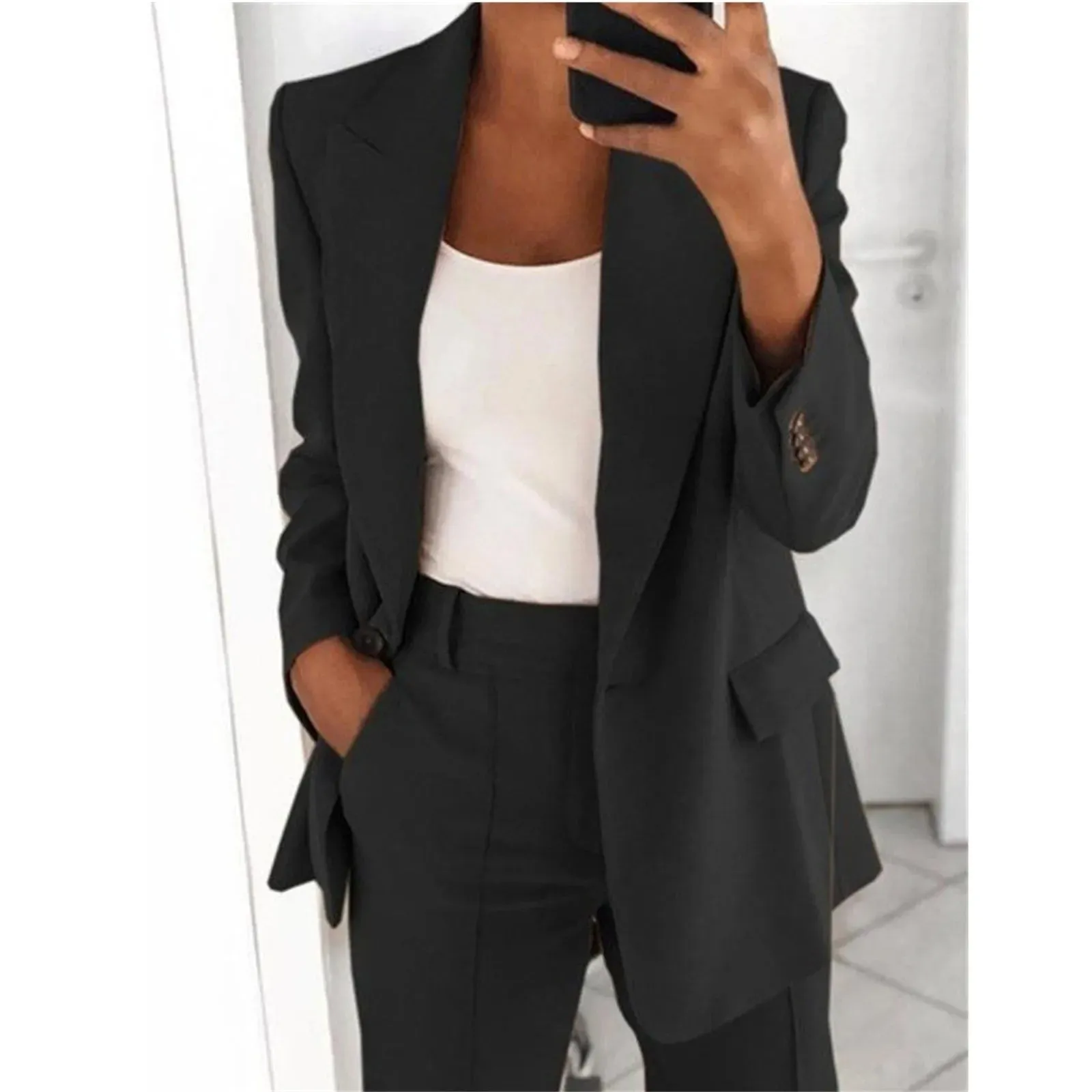 Women's Blazer Elegant Sporty Summer Fitted Jacket Suit Jacket Business Oversize Tracksuit Kpop blouse tops Kawaii