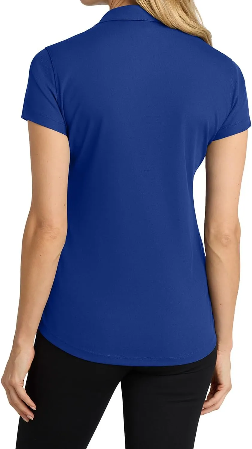 Womens V-Neck Racer Mesh Polo Shirts Short Sleeve Moisture Wicking Tee Shirts in Size XS Till 4XL