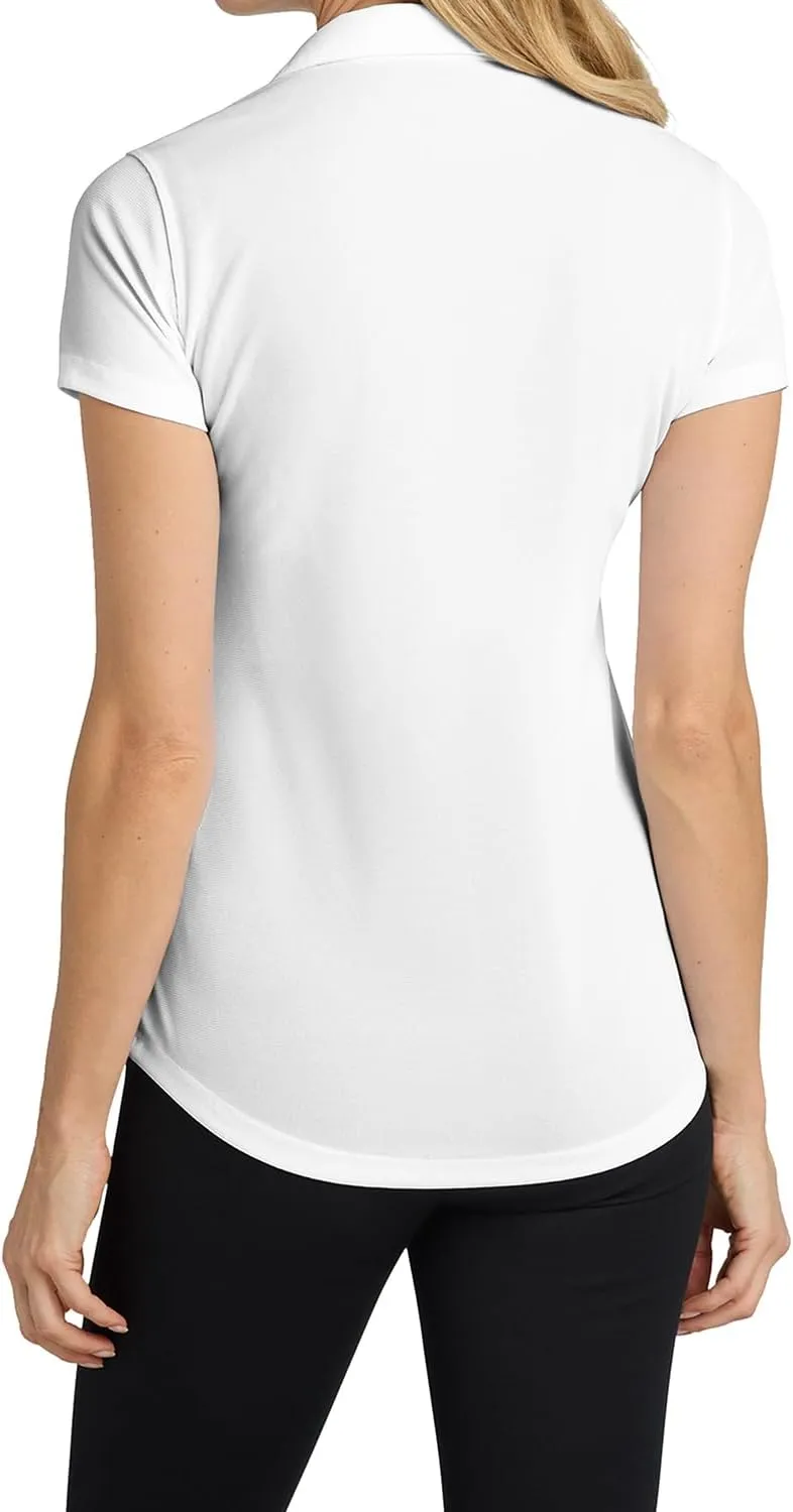 Womens V-Neck Racer Mesh Polo Shirts Short Sleeve Moisture Wicking Tee Shirts in Size XS Till 4XL